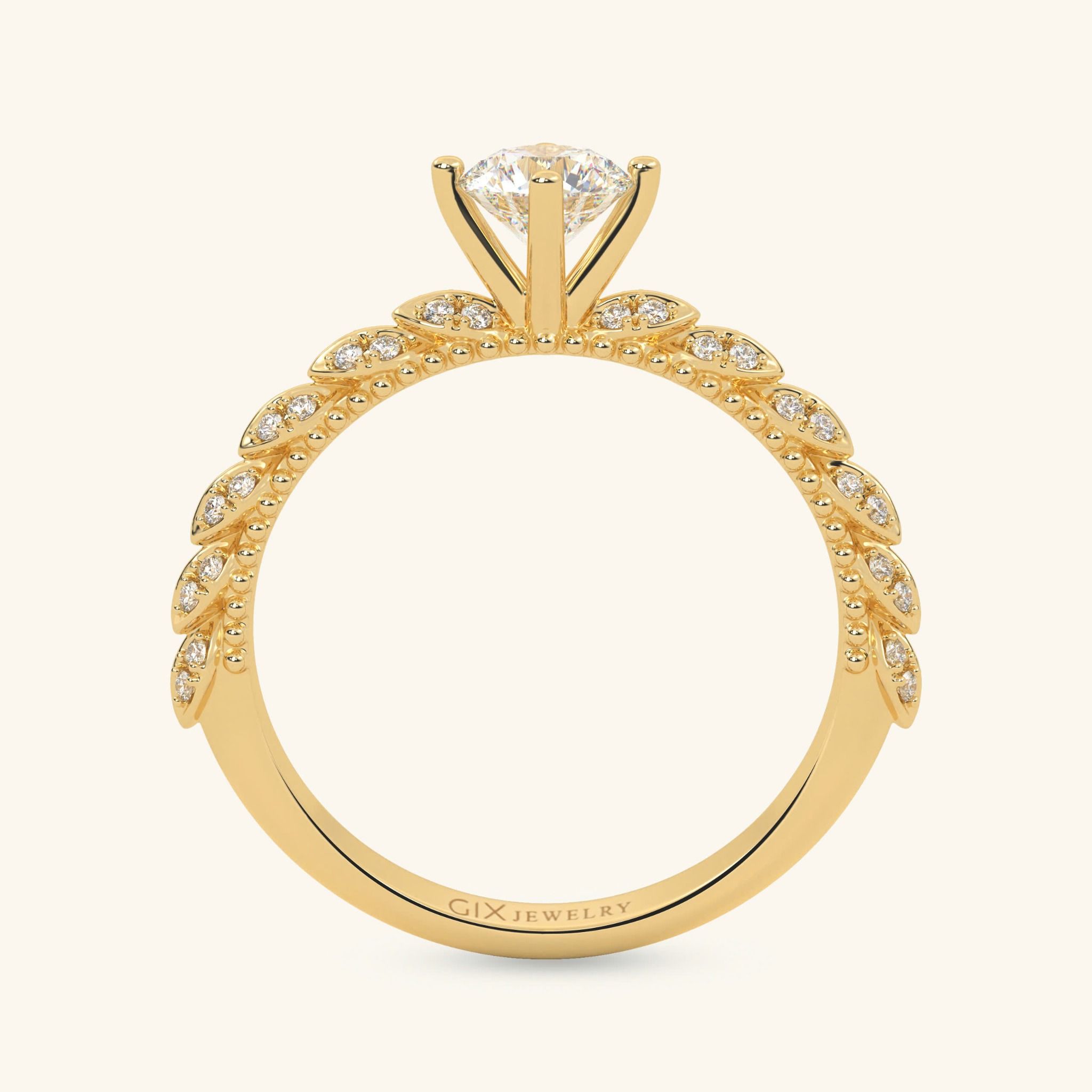 Nhẫn cầu hôn vàng trắng kim cương moissanite siêu to rẻ đẹp dưới 10 triệu Gixjewelry