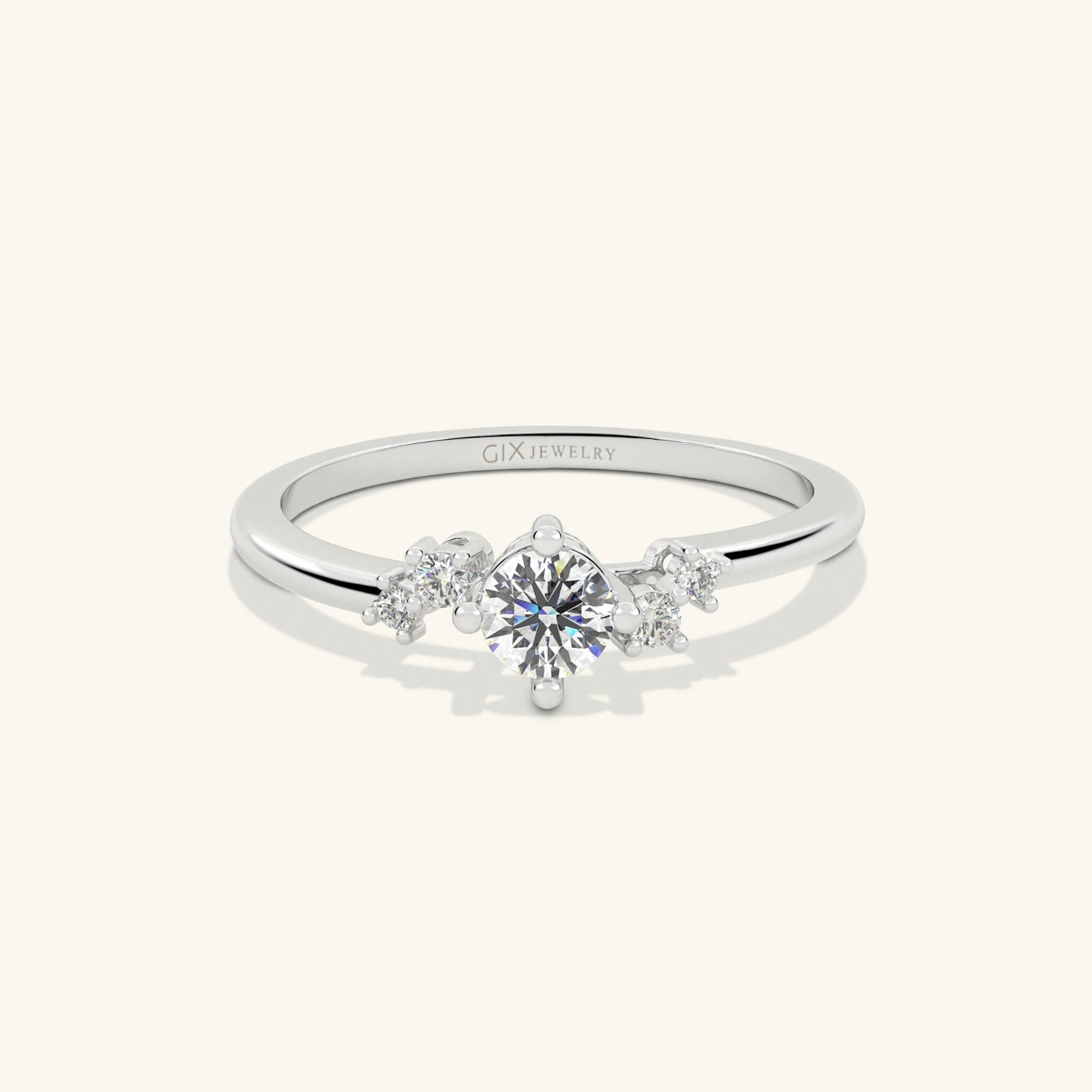 Nhẫn Cầu Hôn 18K Tặng Bạn Gái Đẹp Giá Rẻ Đính Kim Cương Dưới 10 Triệu Gix Jewel