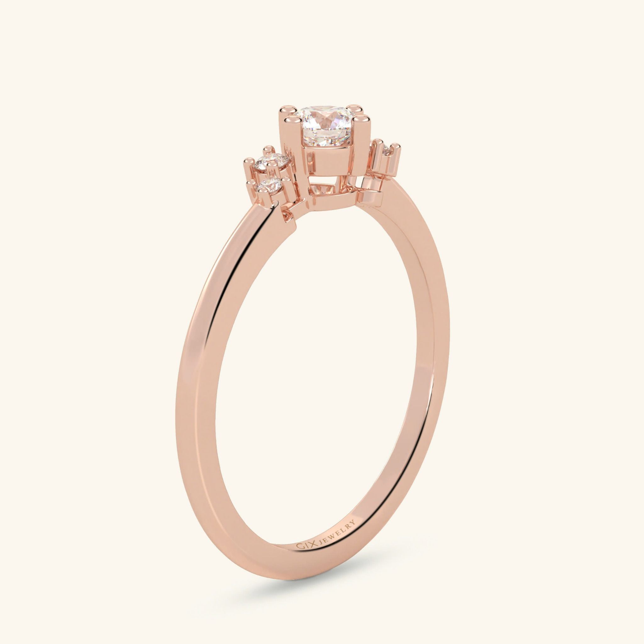 Nhẫn Cầu Hôn 18K Tặng Bạn Gái Đẹp Giá Rẻ Đính Kim Cương Dưới 10 Triệu Gix Jewel