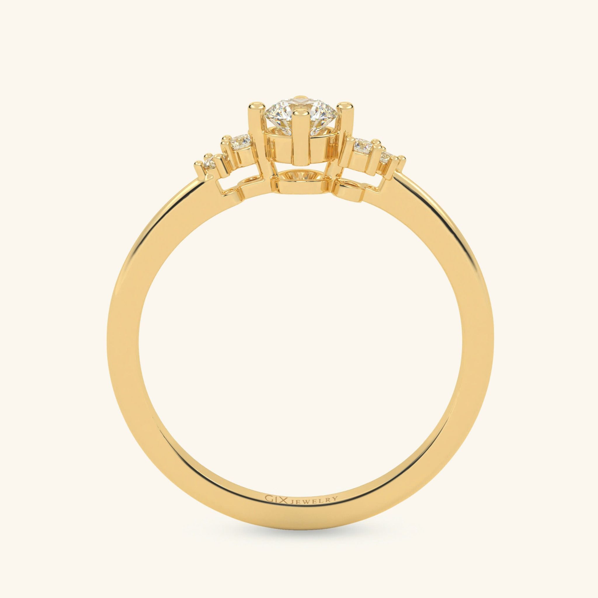 Nhẫn Cầu Hôn 18K Tặng Bạn Gái Đẹp Giá Rẻ Đính Kim Cương Dưới 10 Triệu Gix Jewel
