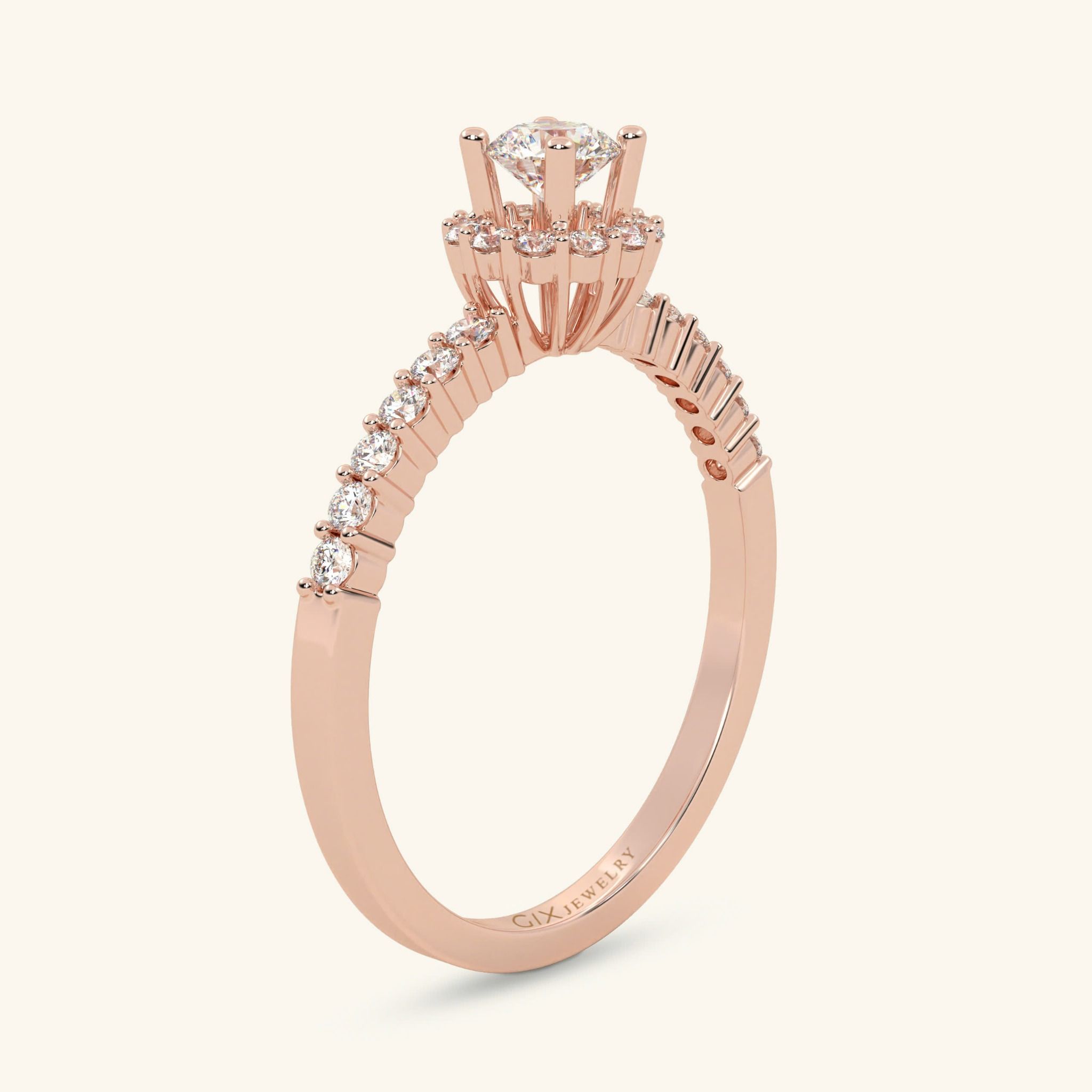 Nhẫn Đính Kim Cương Bạch Kim Vàng Trắng 18K Đẹp Giá Rẻ Dưới 5 Triệu Gix Jewelry