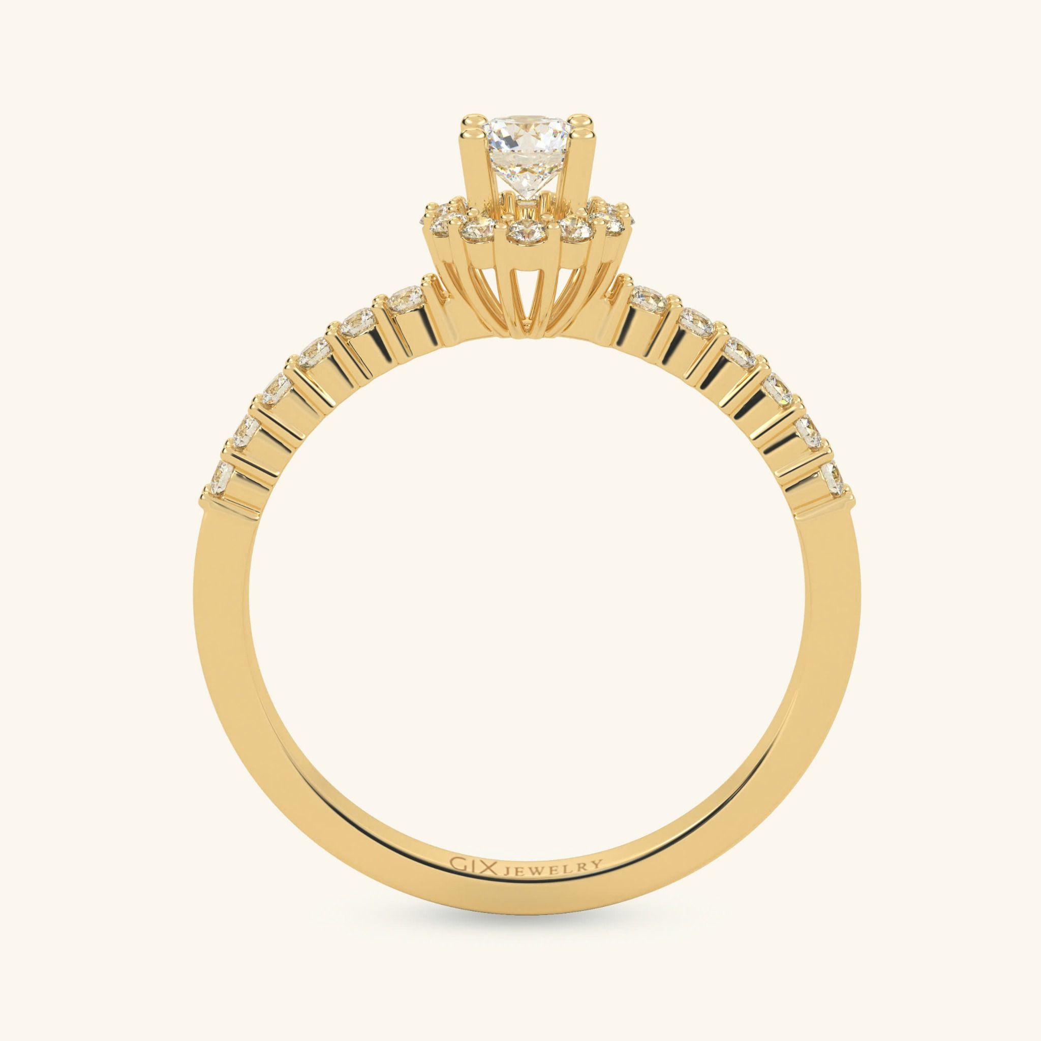 Nhẫn Đính Kim Cương Bạch Kim Vàng Trắng 18K Đẹp Giá Rẻ Dưới 5 Triệu Gix Jewelry