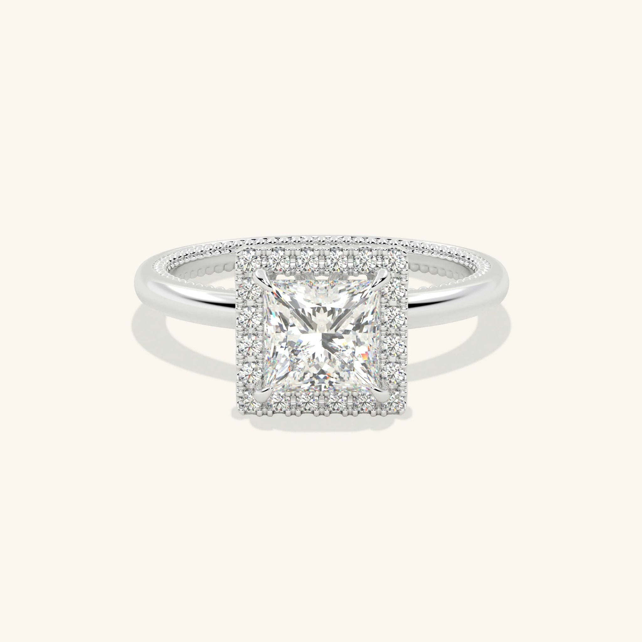 Nhẫn Bạc Đính Hôn Đẹp Giá Rẻ Mạ Vàng Trắng Đính Kim Cương Nhân Tạo Siêu To Gix Jewel