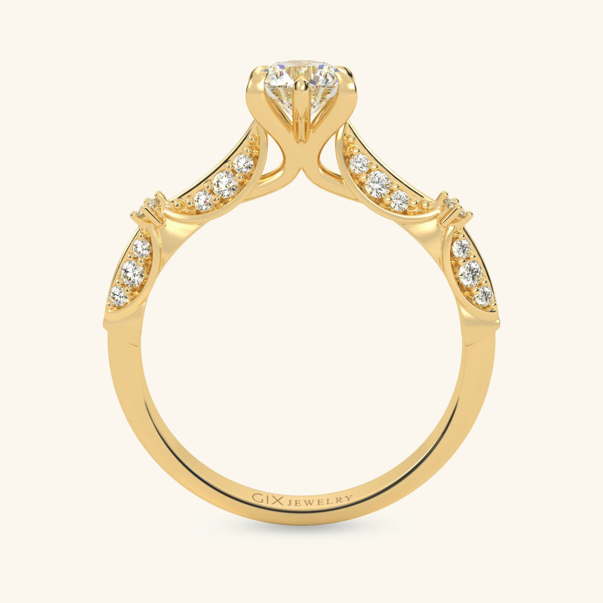 Nhẫn Cầu Hôn Mạ Vàng Đính Đá Nhân Tạo Siêu Đẹp Gix Jewelry