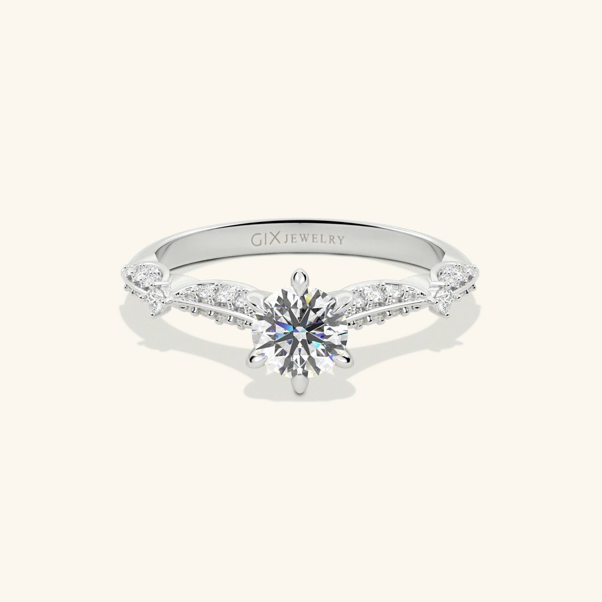 Nhẫn Cầu Hôn Mạ Vàng Đính Đá Nhân Tạo Siêu Đẹp Gix Jewelry