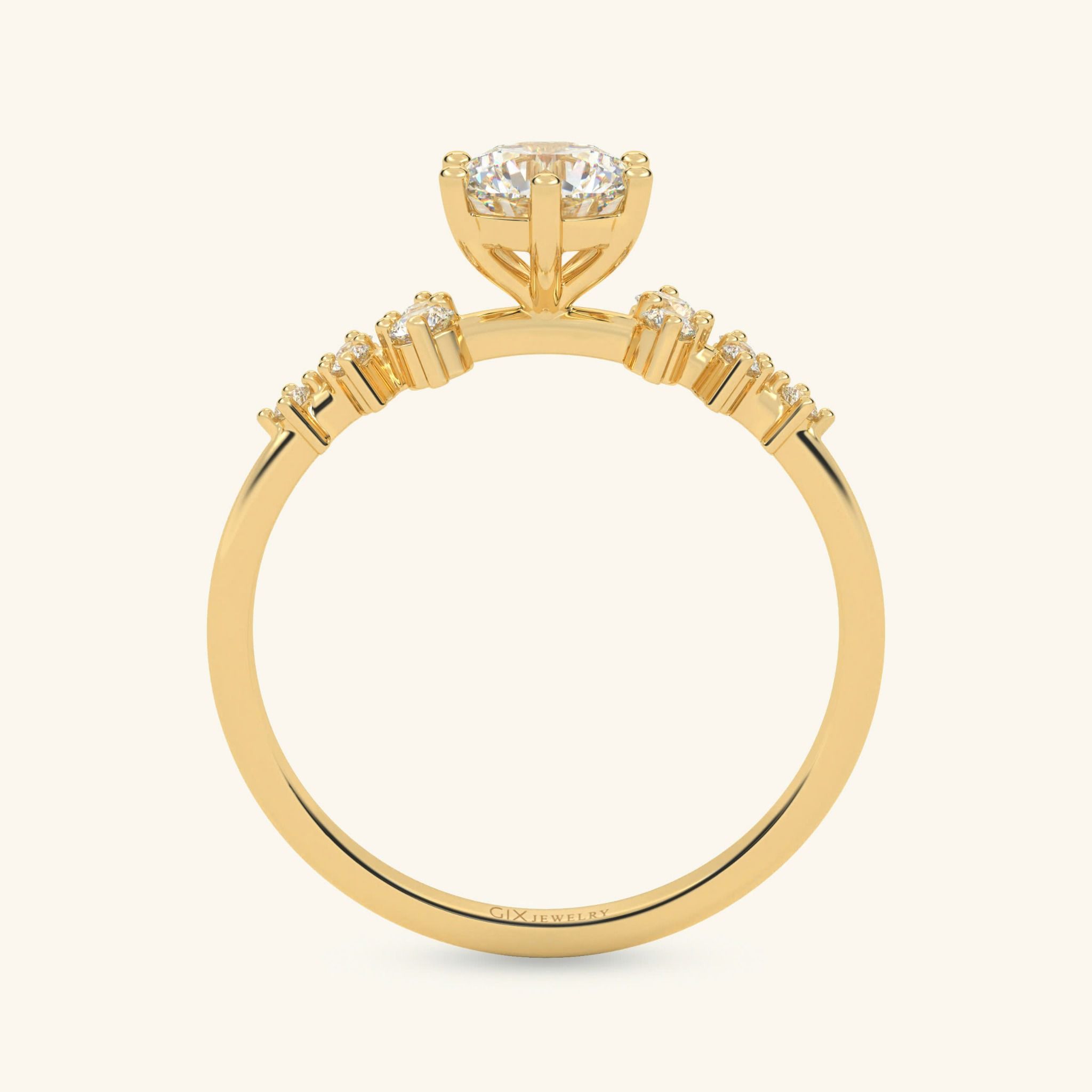 Nhẫn Cầu Hôn Vàng 18K Đính Kim Cương Siêu Đẹp Gix Jewel