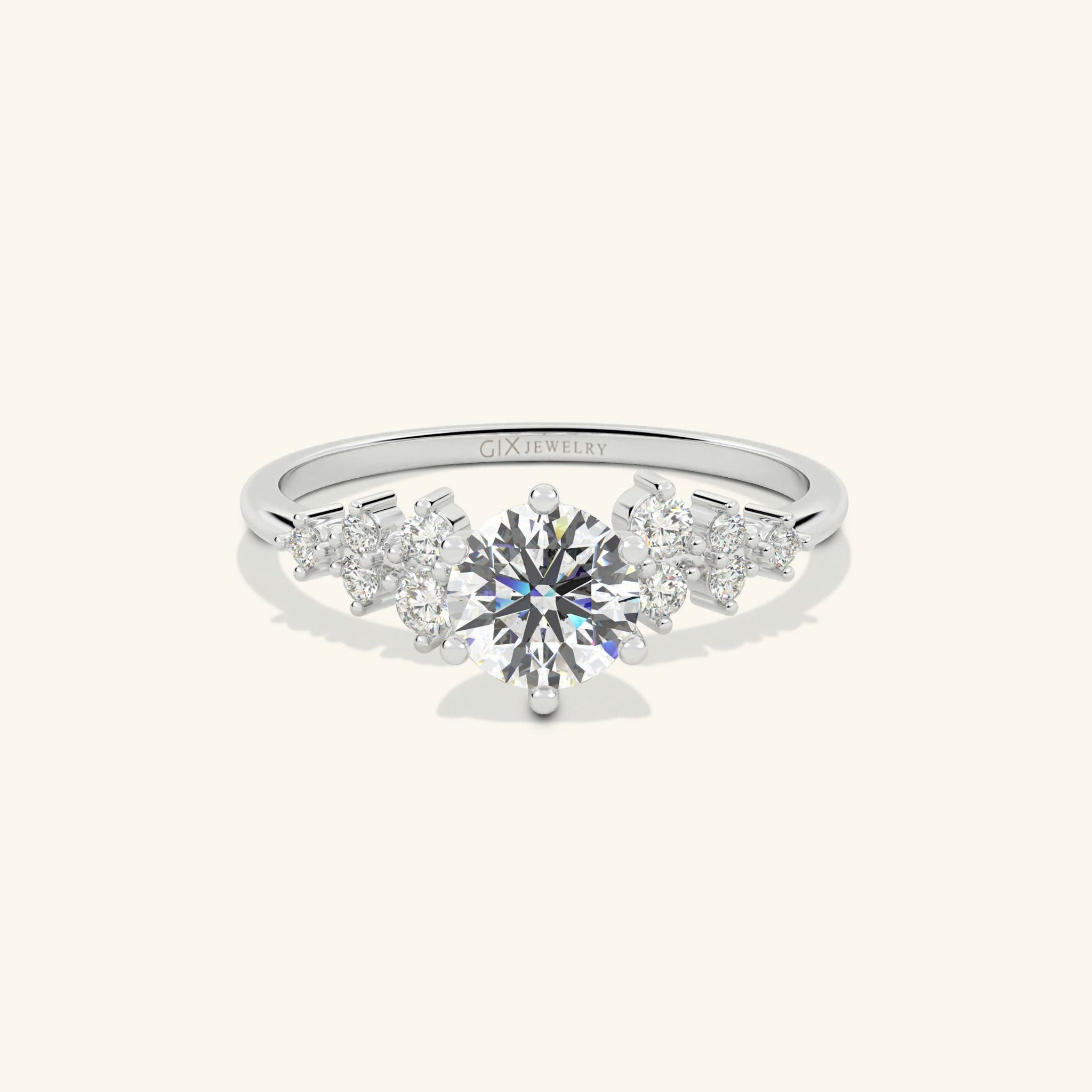 Nhẫn Cầu Hôn Vàng 18K Đính Kim Cương Siêu Đẹp Gix Jewel