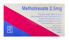 METHOTREXATE 2.5MG, HỘP 100 VIÊN