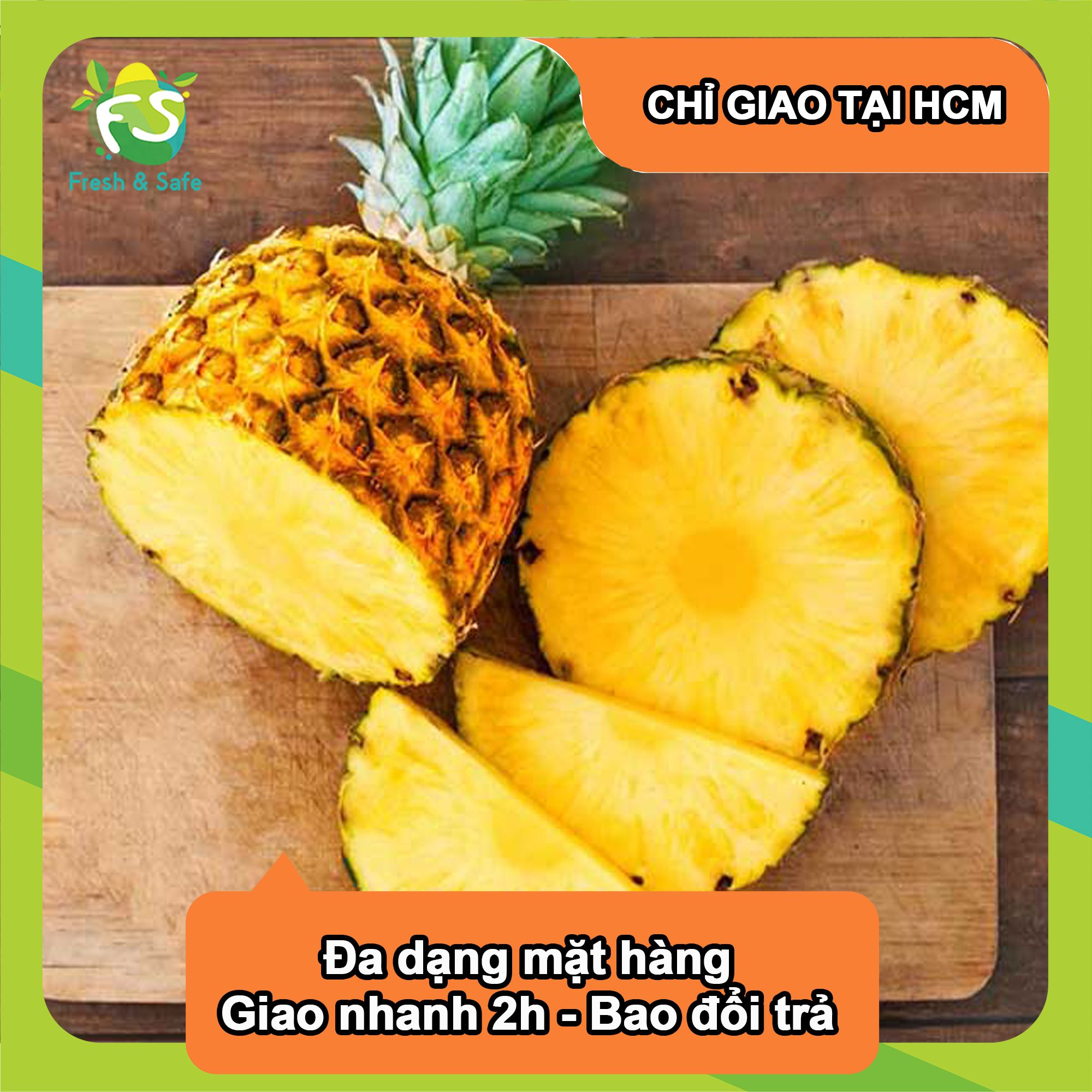 Thơm trái nguyên vỏ - 5 trái