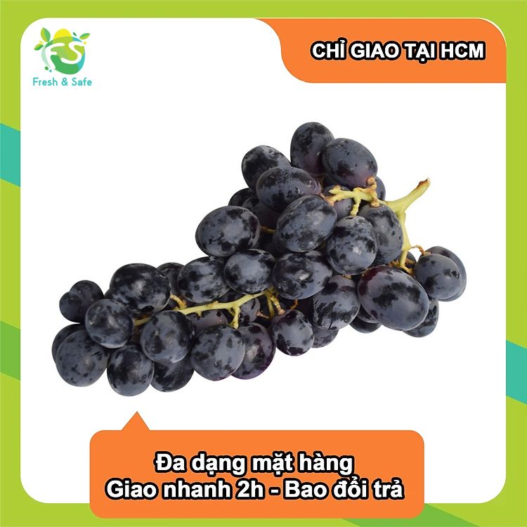 Nho đen không hạt nhập khẩu - 500g