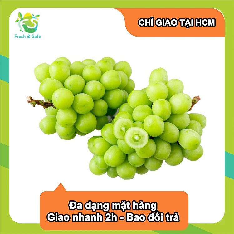 Nho xanh mẫu đơn - chùm 1kg