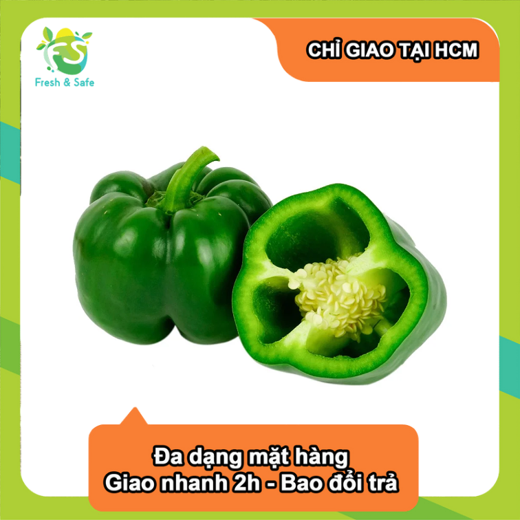 Ớt chuông xanh - 150-200g/trái
