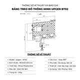  Bảng treo đồ pegboard UPGen BT02 Kim loại sơn tĩnh điện cao cấp, kẹp bàn xoay 360 