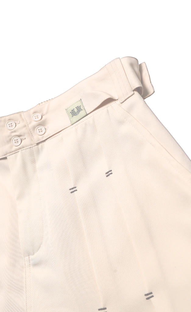 PLEATED WIDELEGS PANTS CREAM