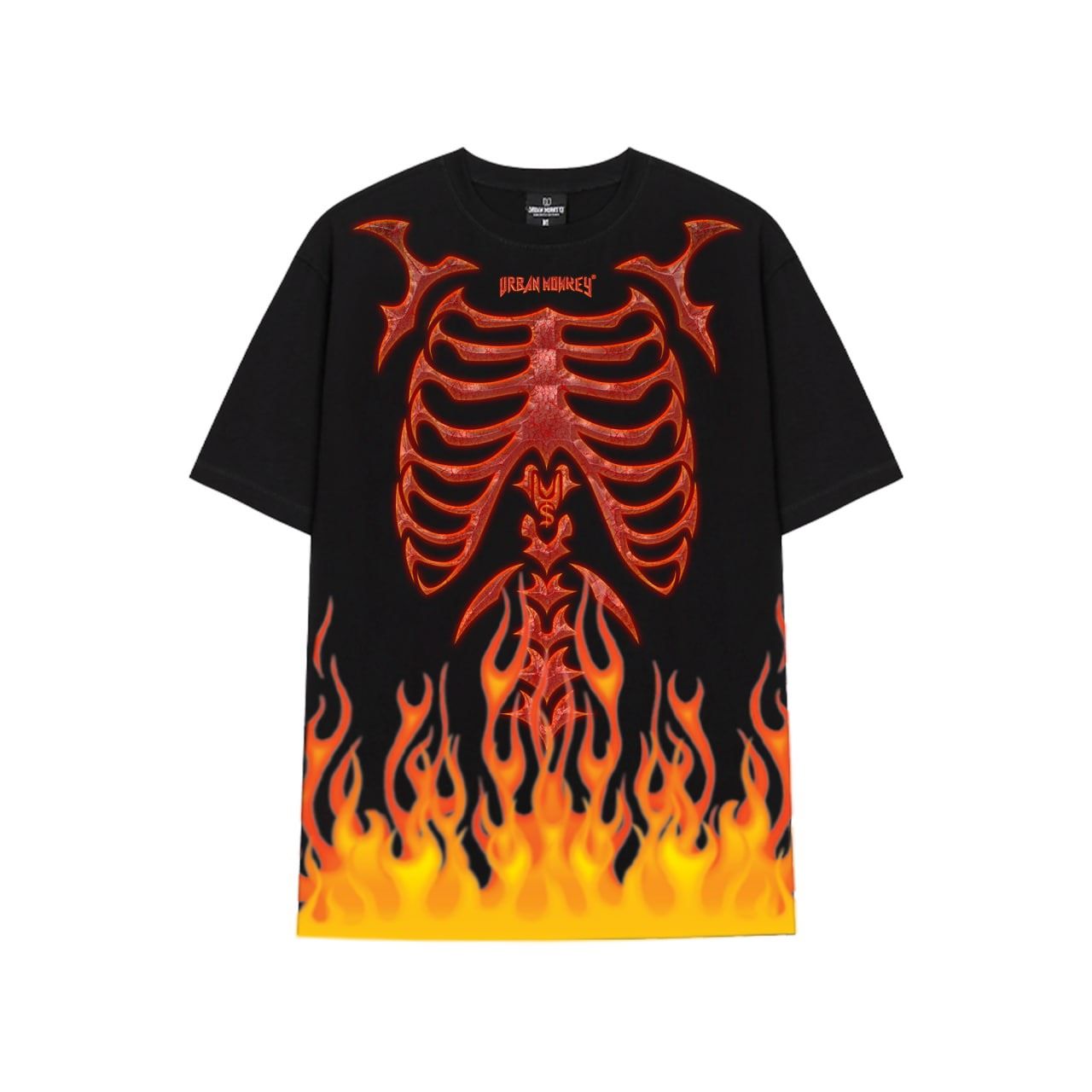 FLAME PUNK TEE BLACK