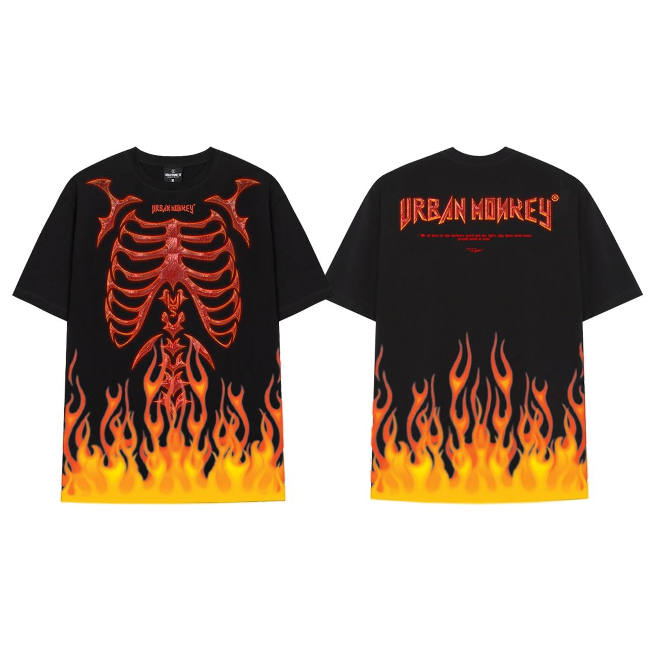 FLAME PUNK TEE BLACK