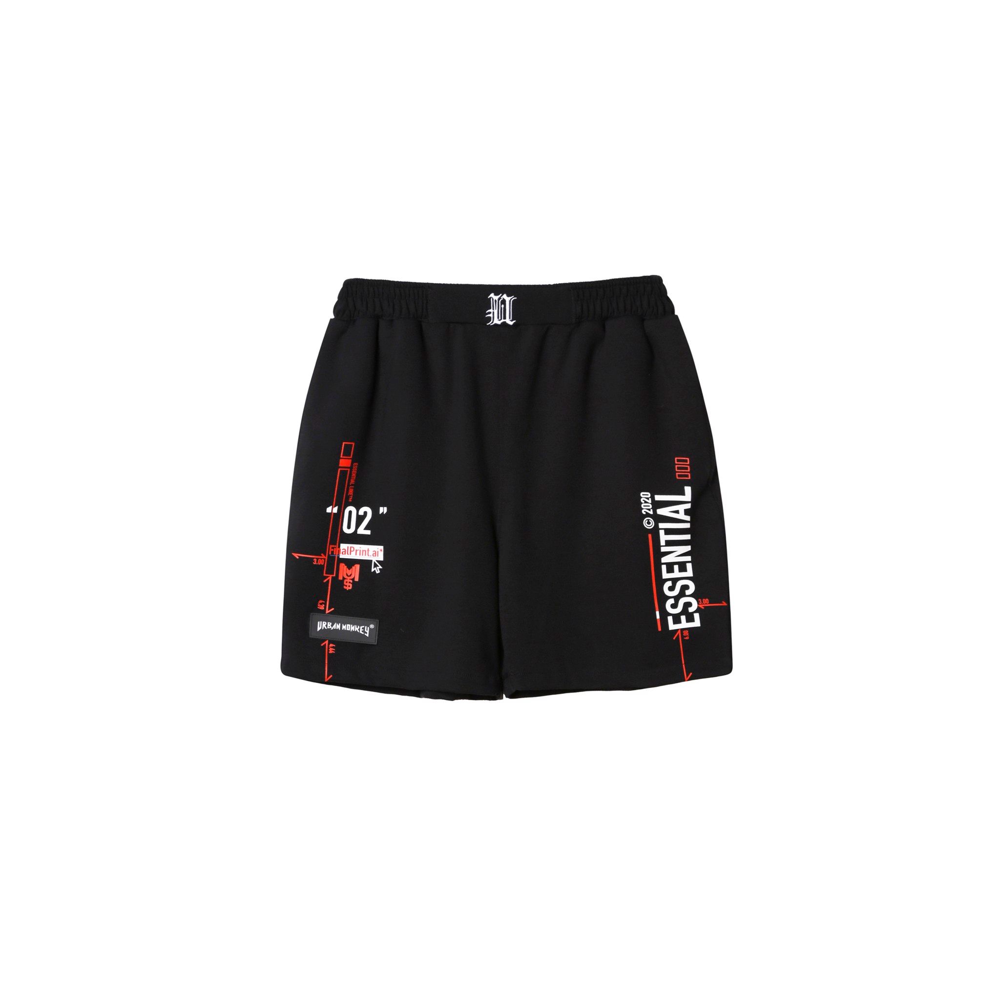 ESSENTIAL SHORT BLACK < ĐEN >