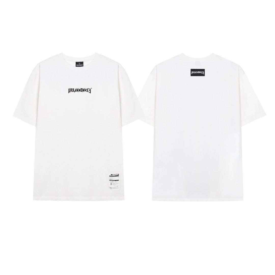 BASIC CENTER LOGO TEE WHITE