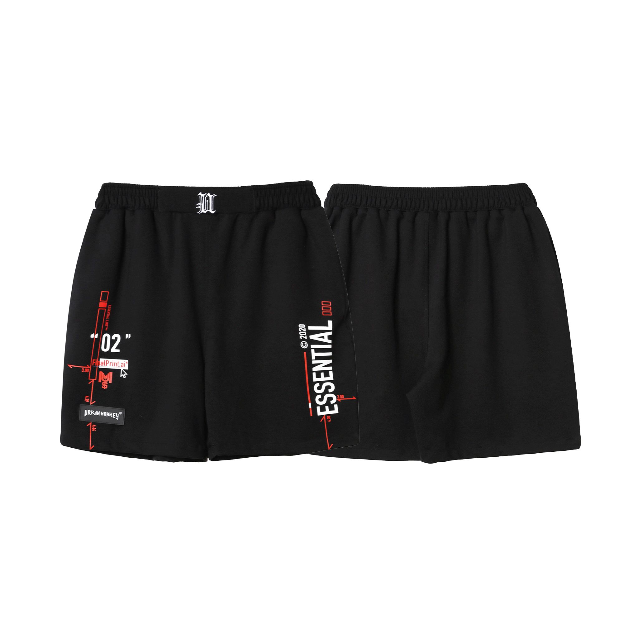 ESSENTIAL SHORT BLACK < ĐEN >