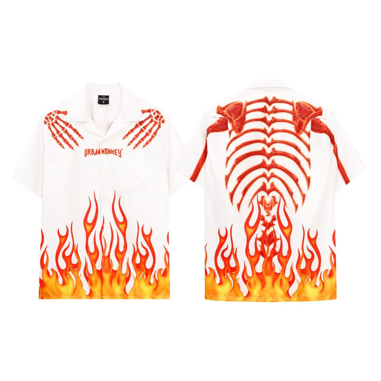 FLAME PUNK SHIRT WHITE