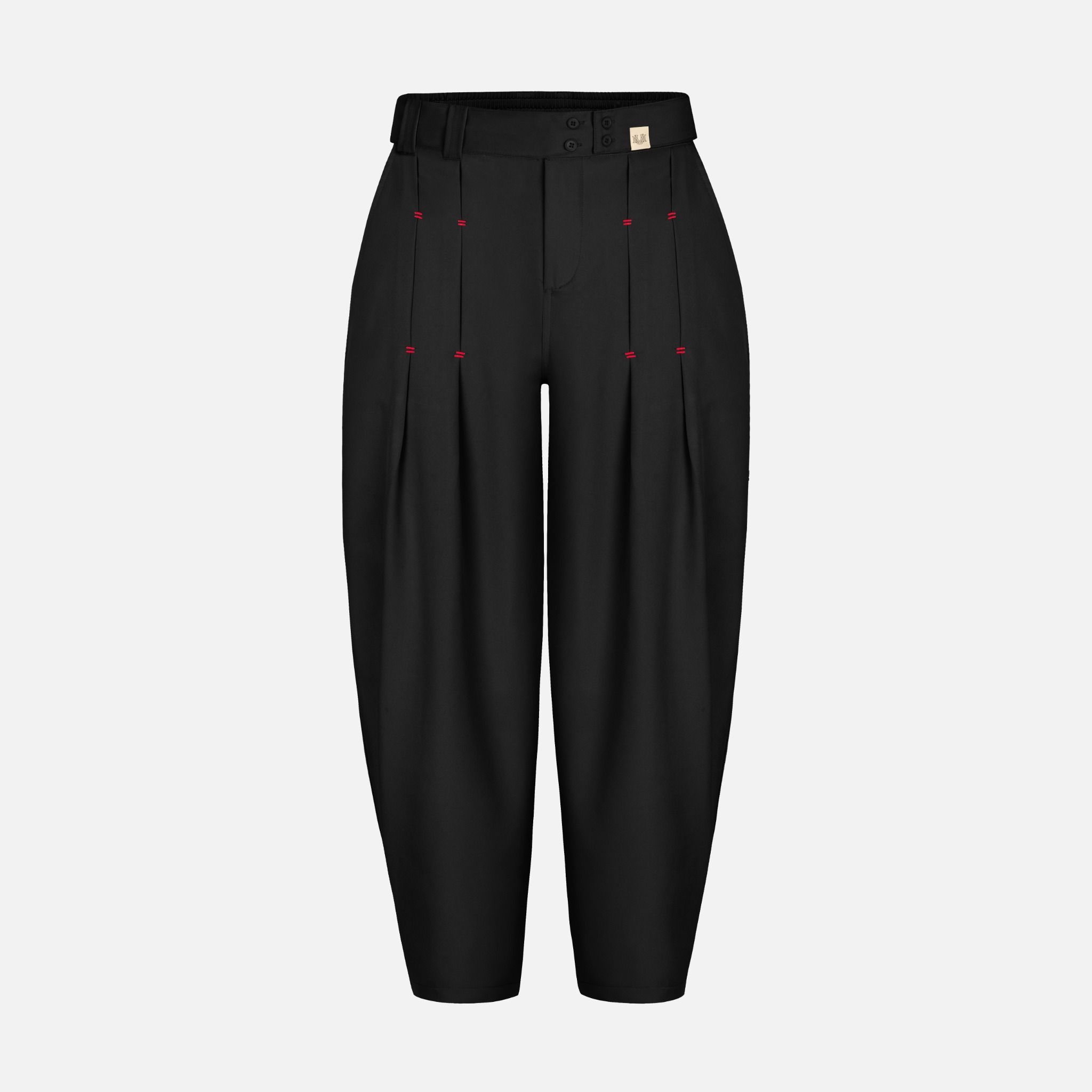PLEATED WIDELEGS PANTS BLACK