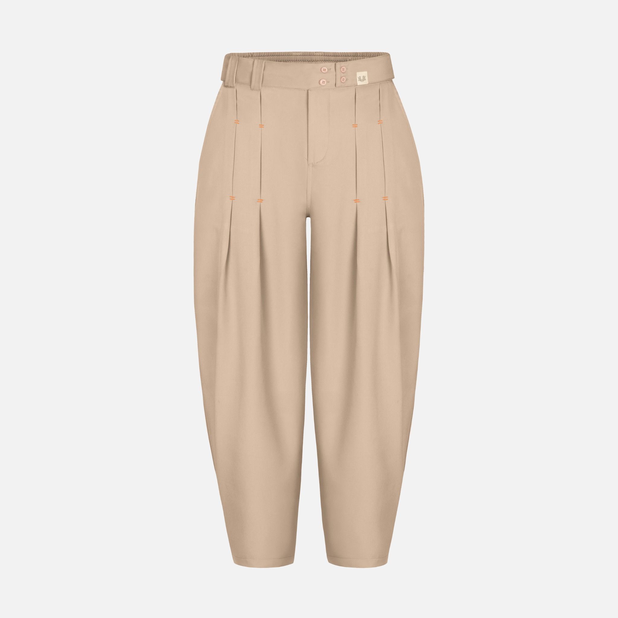 PLEATED WIDELEGS PANTS BROWN