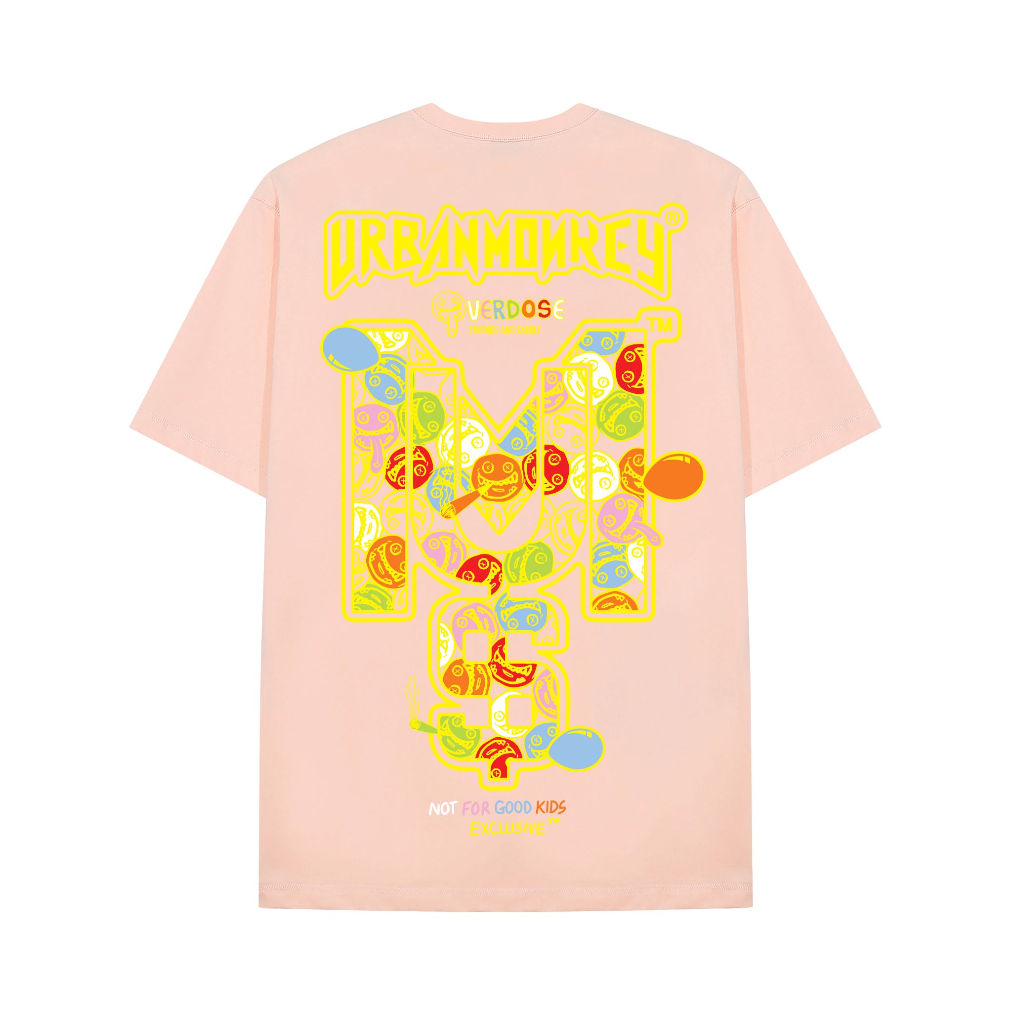 OVERDOSE TEE PINK MULTI