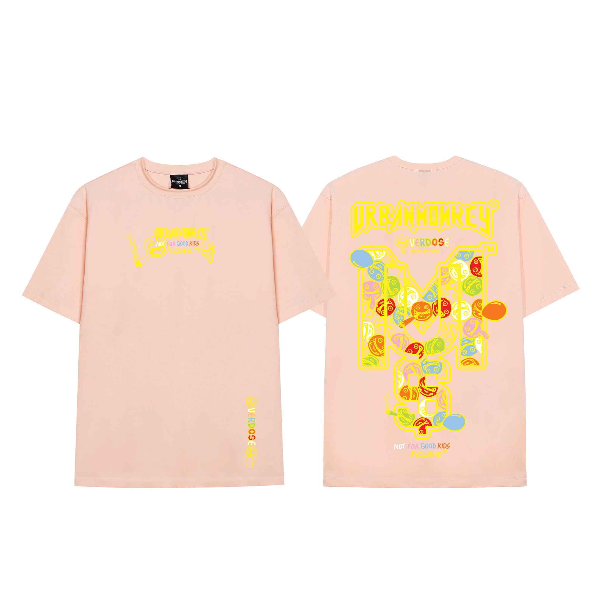 OVERDOSE TEE PINK MULTI