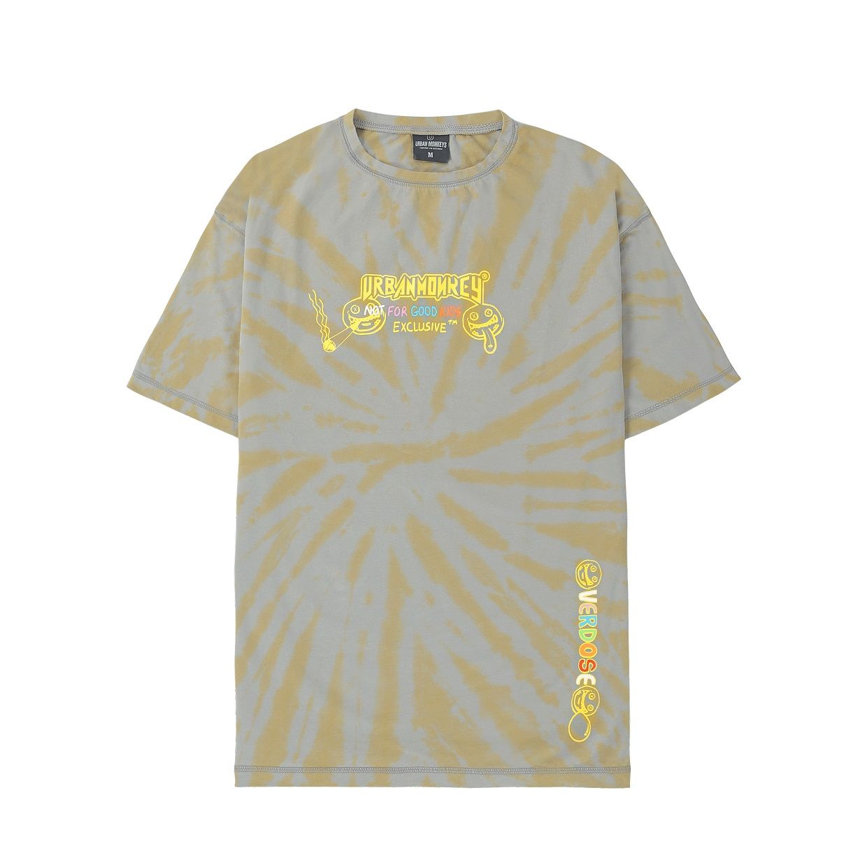 OVERDOSE TEE TIEDYE GREY MULTI