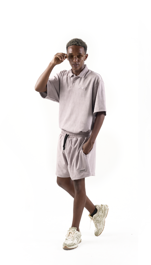 BASIC SUEDE POLO PURPLE