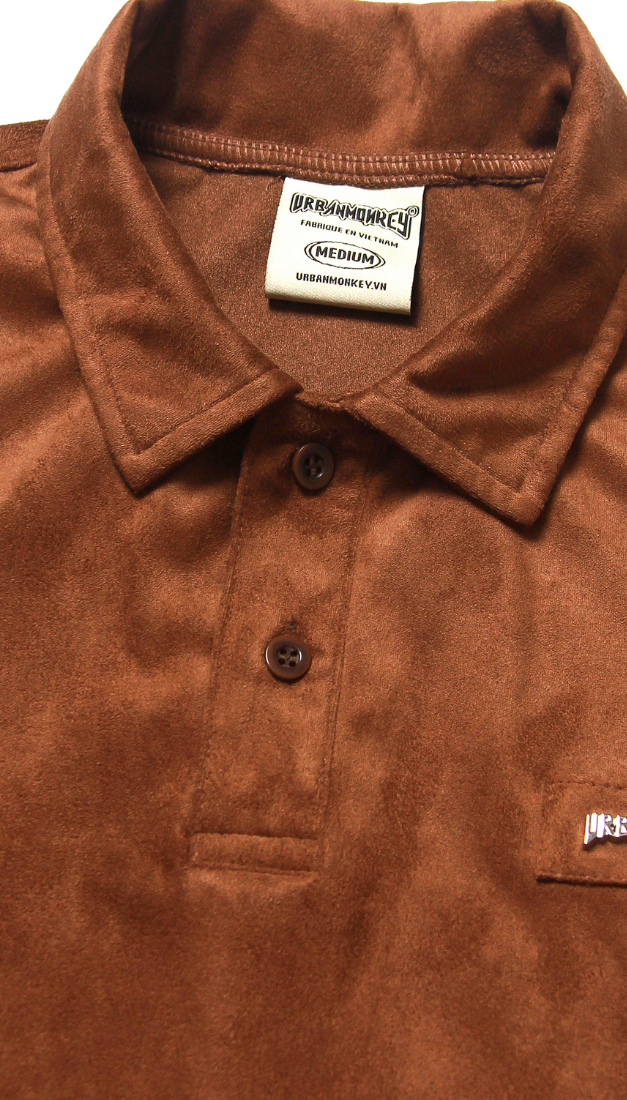 BASIC SUEDE POLO BROWN