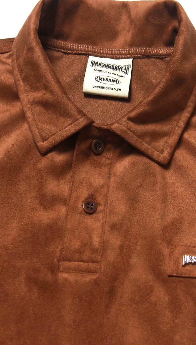  BASIC SUEDE POLO BROWN 