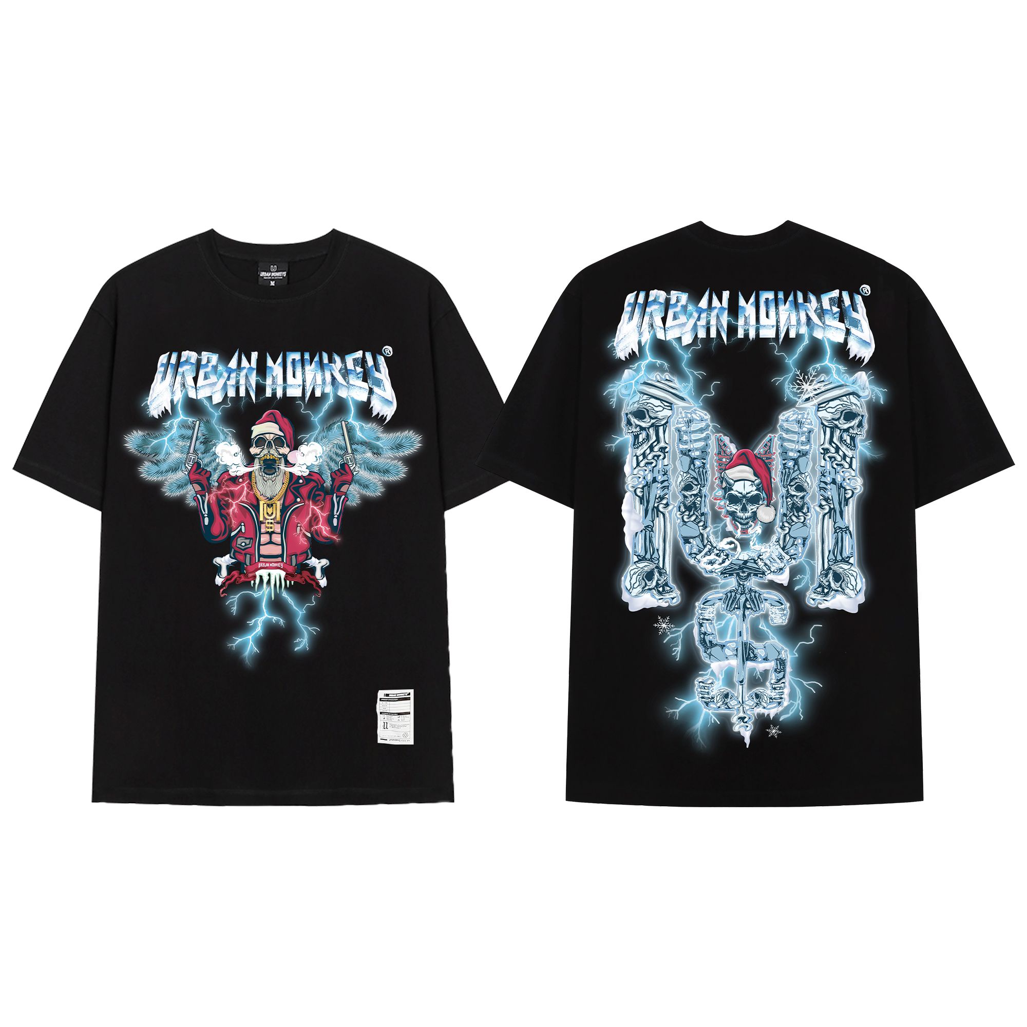 F*CKING SANTA TEE BLACK