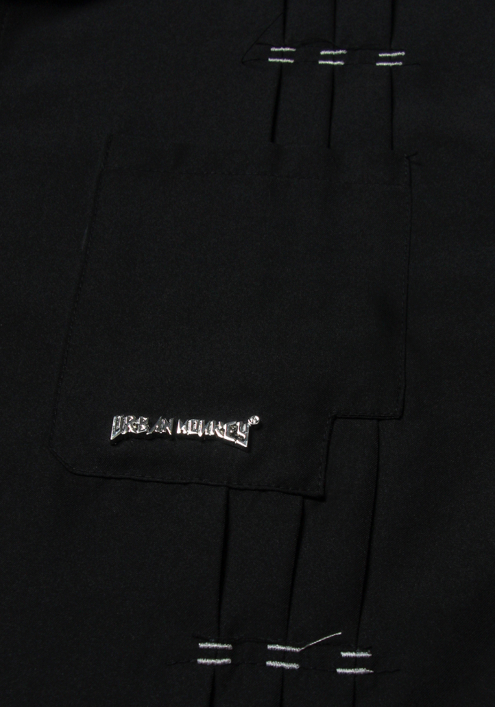 PLEATED BOXY SHIRT BLACK