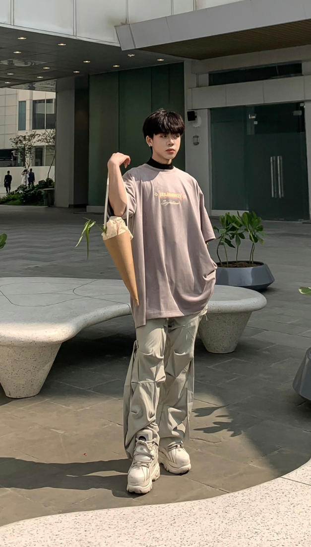 GOBLIN SIGNATURE SUEDE TEE PURPLE