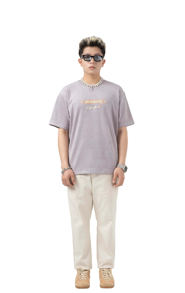 GOBLIN SIGNATURE SUEDE TEE PURPLE