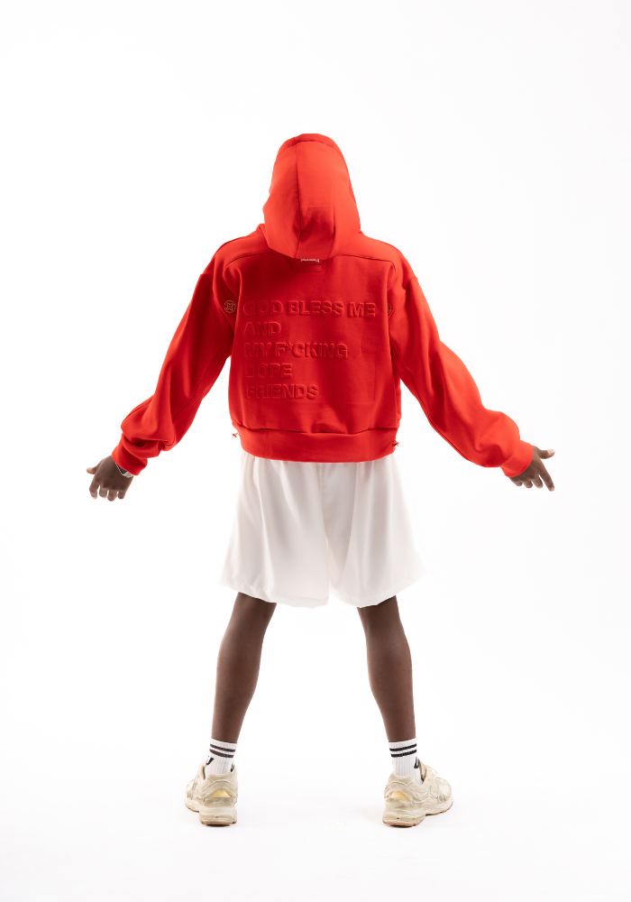  GOBLIN SIGNATURE BOXY HOODIE ZIP RED 