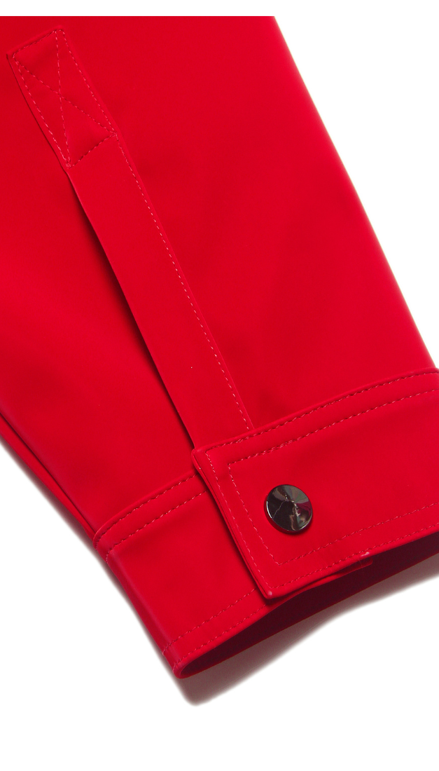 LEATHER CROP JACKET RED