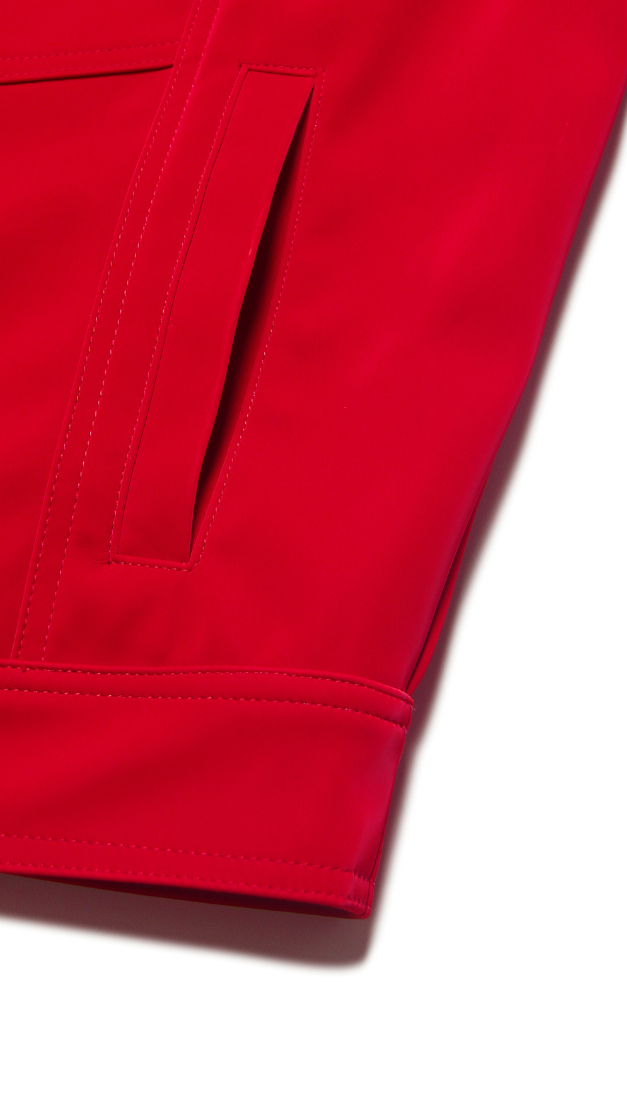 LEATHER CROP JACKET RED