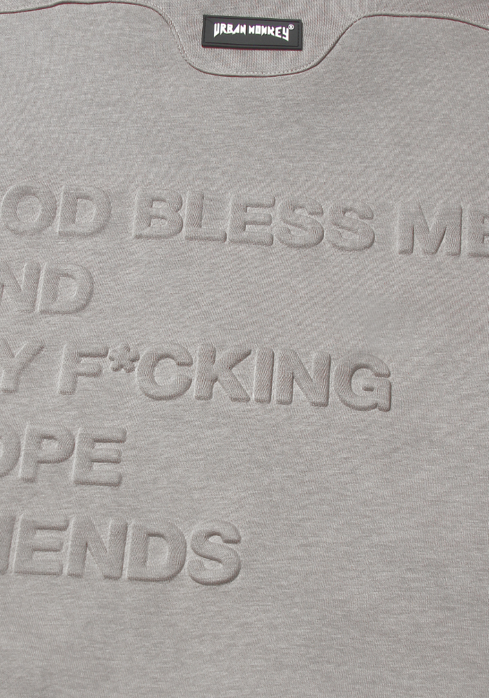 GOBLIN SIGNATURE BOXY HOODIE ZIP GREY