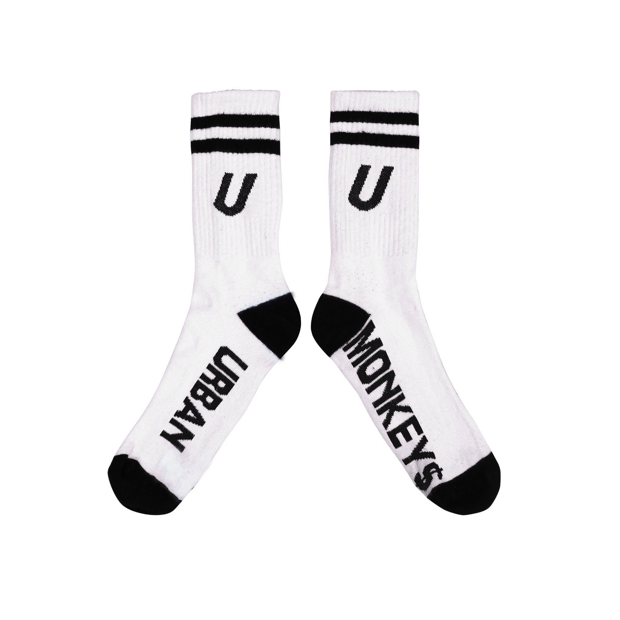 U SOCK WHITE / BLACK