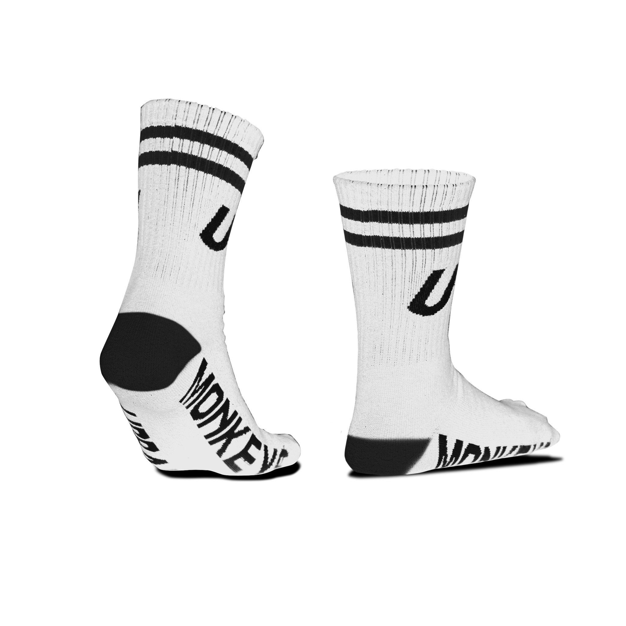 U SOCK WHITE / BLACK