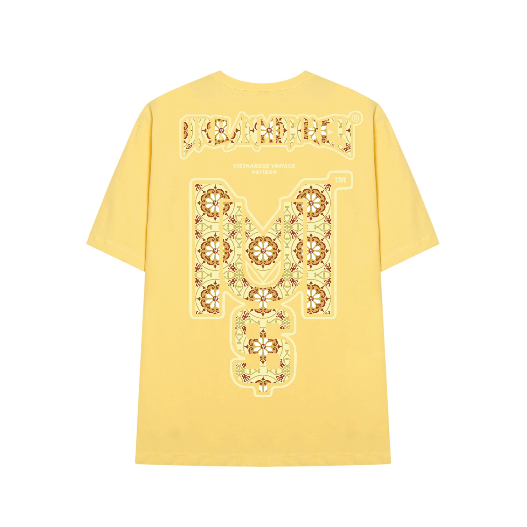 VINTAGE PATTERN TEE YELLOW