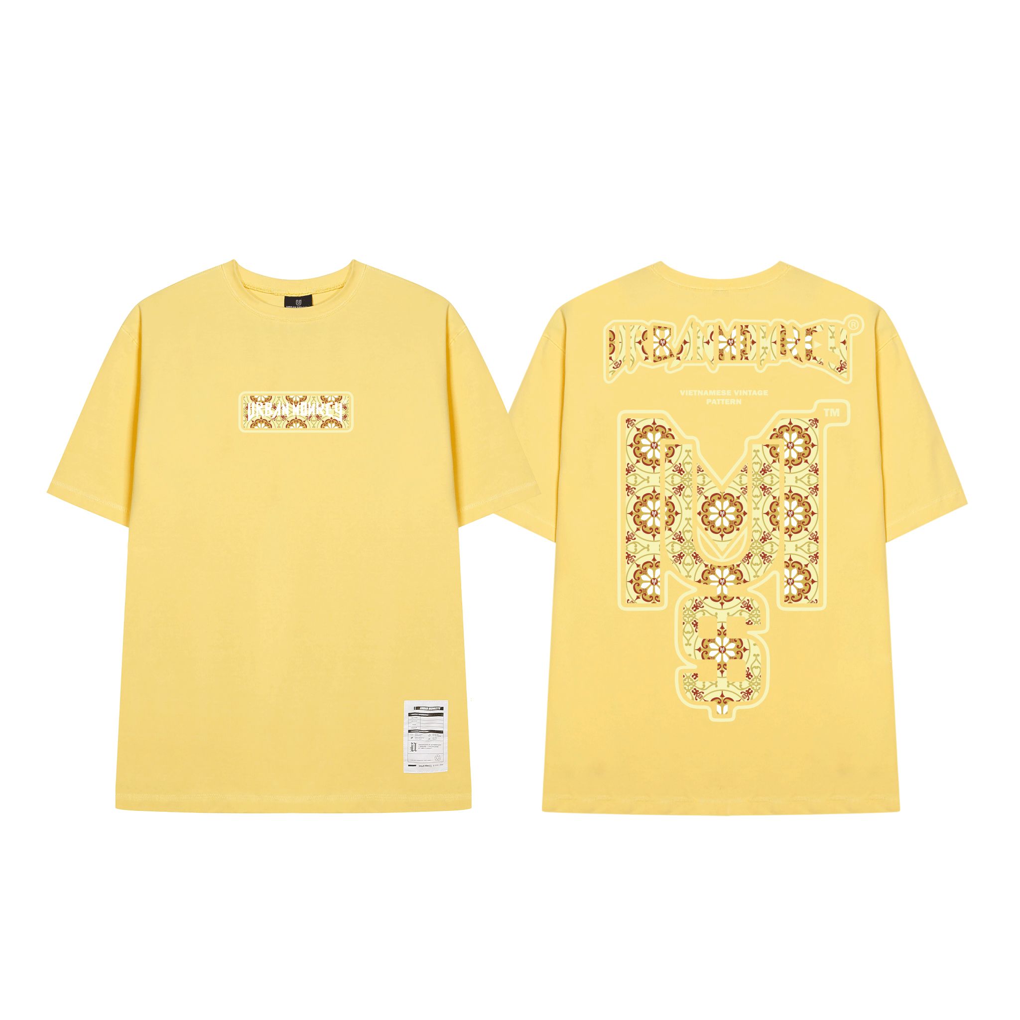 VINTAGE PATTERN TEE YELLOW