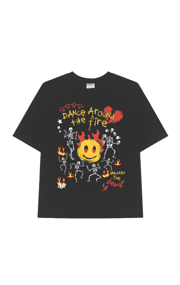 DANCE AROUND THE FIRE TEE BLACK ( PRE ORDER )