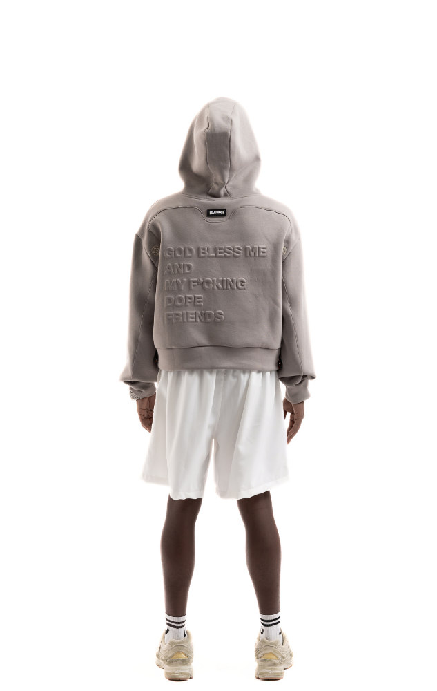  GOBLIN SIGNATURE BOXY HOODIE ZIP GREY 