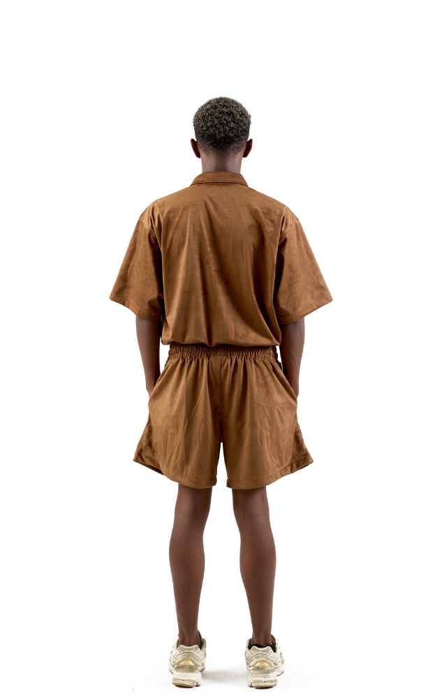 BASIC SUEDE POLO BROWN