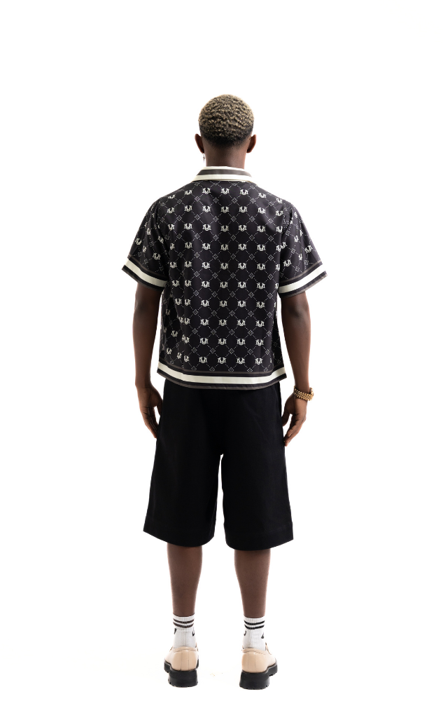 UM MONOGRAM BLACK SHIRT