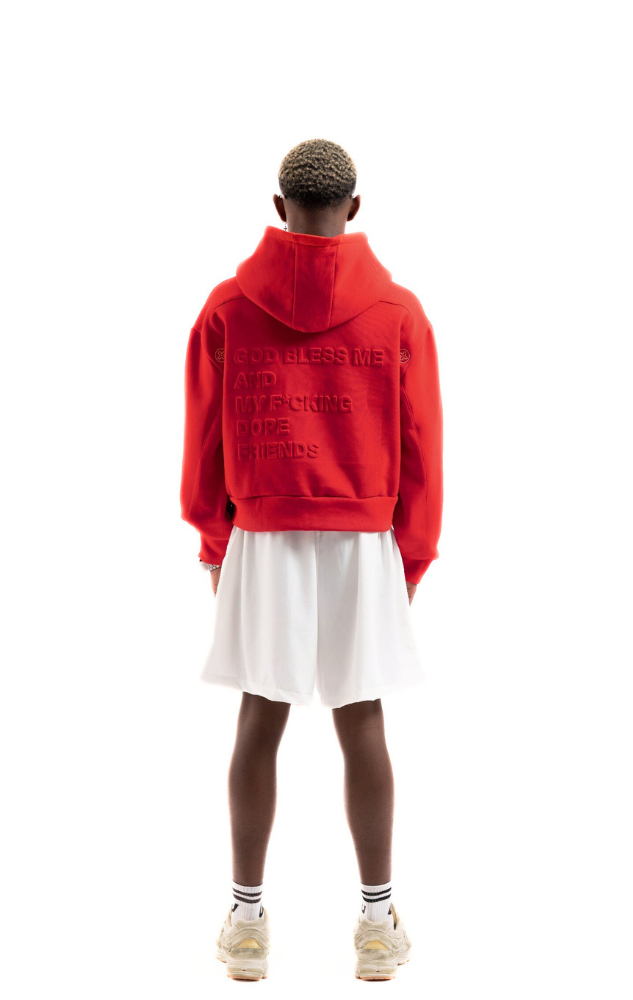  GOBLIN SIGNATURE BOXY HOODIE ZIP RED 