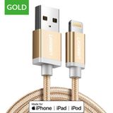Ugreen 30588 Cáp sạc iPhone Chuẩn MFi Hỗ trợ sạc nhanh Cao Cấp Dài 1.5M (Màu Gold)